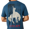 ARIAT FLAG BRONCO BLUE - MENS TEE  - 10071192