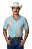 FERREL SANTA FE TURQUOISE STRIPE - MENS SHIRT  - FPS1026027