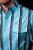 FERREL THE TRISTAN BLUE STRIPE - MENS SHIRT  - FPS1026051