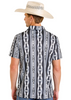 ROCK & ROLL PRINTED BLACK AZTEC - MENS POLO  - BM51T08334