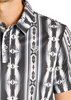 ROCK & ROLL PRINTED BLACK AZTEC - MENS POLO  - BM51T08334