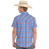 ROCK & ROLL AZTEC PRINTED TEK SAPHIRE - MENS SHIRT  - BMN3S08385