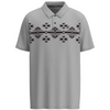 HOOEY VAPOR BLUE GREY BLACK AZTEC - MENS POLO  - HP2601GYBK