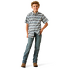 ARIAT PAULINE GREY SERAPE STRIPE - KIDS BOYS SHIRT - 10071621