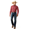 ARIAT TEAM WILLOW FITTED RED & BLUE - MENS SHIRT  - 10071758
