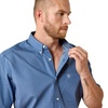 ARIAT WRINKLE FREE BLUE GEO PRINT - MENS SHIRT  - 10071017