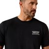 ARIAT CANYON AZTEC SHIELD BLACK - MENS TEE  - 10054353