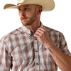 ARIAT PRO PASCAL MAROON PLAID - MENS SHIRT  - 10071616