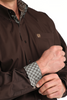 CINCH BROWN STRETCH SOLID - MENS SHIRT  - MTW1106065