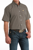 CINCH BROWN GEOMETRIC PRINT - MENS SHIRT  - MTW1111513