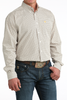 CINCH WHITE GEOMETRIC PRINT - MENS SHIRT  - MTW1106069
