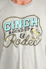 CINCH GREY ROUND UP & RODEO - MENS TEE  - MTT1690715