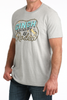 CINCH GREY ROUND UP & RODEO - MENS TEE  - MTT1690715