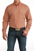 CINCH ORANGE GEOMETRIC PRINT - MENS SHIRT  - MTW1106057