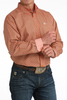 CINCH ORANGE GEOMETRIC PRINT - MENS SHIRT  - MTW1106057