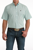 CINCH TEAL GEOMETRIC PRINT - MENS SHIRT  - MTW1111512
