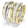SWAROVSKI HYPERBOLA TWISTING GOLD SILVER - ACCESSORIES JEWELRY RING - 574041
