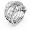 SWAROVSKI HYPERBOLA SPIRAL SILVER WHITE - ACCESSORIES JEWELRY RING - 558465