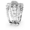 SWAROVSKI HYPERBOLA SPIRAL SILVER WHITE - ACCESSORIES JEWELRY RING - 558465