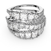 SWAROVSKI HYPERBOLA SPIRAL SILVER WHITE - ACCESSORIES JEWELRY RING - 558465