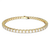 SWAROVSKI MATRIX TENNIS GOLD WHITE ROUND - ACCESSORIES JEWELRY BRACELET - 565766