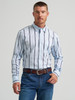 WRANGLER CODY JOHNSON BLUE STRIPED - MENS SHIRT  - 112378978