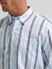 WRANGLER CODY JOHNSON BLUE STRIPED - MENS SHIRT  - 112378978
