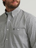 WRANGLER GEORGE STRAIT GREY GEO PRINT - MENS SHIRT  - 112379024