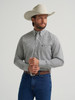 WRANGLER GEORGE STRAIT GREY GEO PRINT - MENS SHIRT  - 112379024