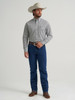 WRANGLER GEORGE STRAIT GREY GEO PRINT - MENS SHIRT  - 112379024