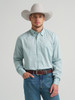 WRANGLER CODY JOHNSON GREEN/WHITE PRINT - MENS SHIRT  - 112378970