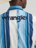 WRANGLER LOGO BLUE/WHITE STRIPE - MENS SHIRT  - 112379239