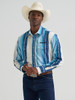 WRANGLER LOGO BLUE/WHITE STRIPE - MENS SHIRT  - 112379239