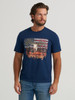WRANGLER PAGEANT BLUE AMERICAN FLAG - MENS TEE  - 112375764