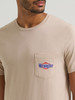 WRANGLER OXFORD TAN HEATHER GRAPHIC - MENS TEE  - 112375807