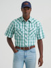 WRANGLER 20X COMPETITION GREEN PLAID - MENS SHIRT  - 112378710