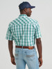 WRANGLER 20X COMPETITION GREEN PLAID - MENS SHIRT  - 112378710