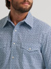 WRANGLER COMPETITION 20X BLUE GEO PRINT - MENS SHIRT  - 112378713