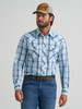WRANGLER 20X COMPETITION BLUE PLAID - MENS SHIRT  - 112378719