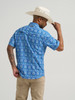 WRANGLER PERF AZTEC CERULEAN PRINT - MENS SHIRT  - 112376288
