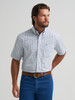 WRANGLER RELAX FIT TEAL PLAID - MENS SHIRT  - 112379159