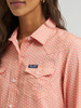 WRANGLER PERFORMANCE ARIA ORANGE PRINT - LADIES SHIRT  - 112379522