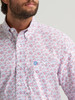 WRANGLER GEORGE STRAIT BLUE/RED PRINT - MENS SHIRT  - 112379061