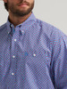 WRANGLER GEORGE STRAIT  BLUE/RED GEO - MENS SHIRT  - 112379064