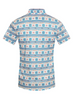 RODEO AZTEC TEAL WHITE PRINT - MENS POLO  - RS200-1071