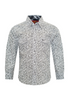 RODEO GREY PEARL SNAPS PRINT - KIDS BOYS SHIRT - PS100K-171