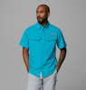 COLUMBIA PFG SKIFF GUIDE OCEAN TEAL - MENS SHIRT  - 2136761443