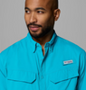 COLUMBIA PFG SKIFF GUIDE OCEAN TEAL - MENS SHIRT  - 2136761443