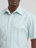 WRANGLER 20X GREEN SNAP PRINT - MENS SHIRT  - 112378708