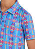 ROCK & ROLL SAPPHIRE AZTEC PRINTED POLO - KIDS BOYS POLO - BB51T08340